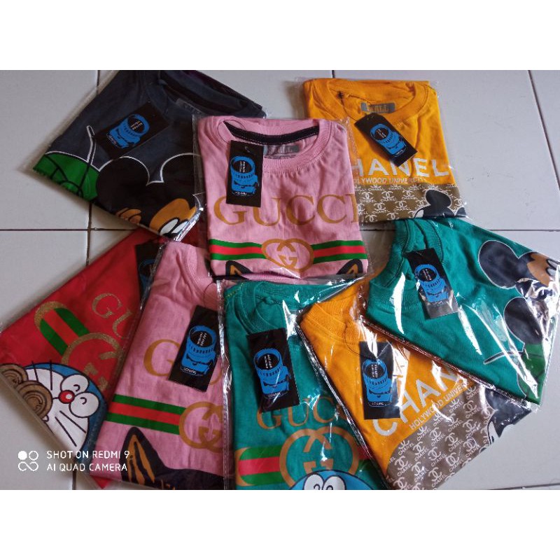 Atasan anak gucci & channel//atasan cewek-cowok// untuk usia 2-9 tahun