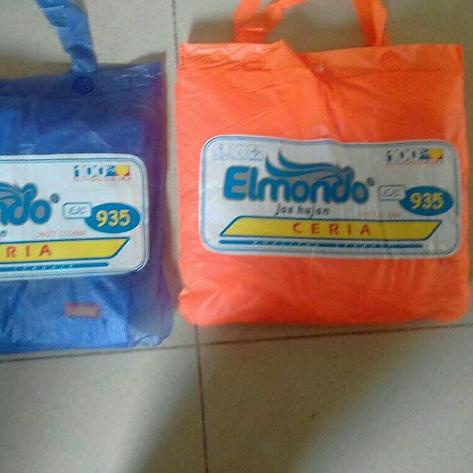 ● Jas Mantel Hujan Atasan Setelan Ponco Elmondo Pria Wanita Cewek Jumbo Terusan Lengan Murah JS15 ★
