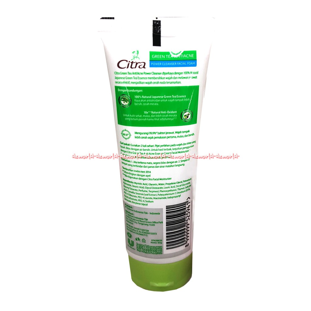 Citra Green Tea Antiacne Power Cleanser Facial Foam 50gr