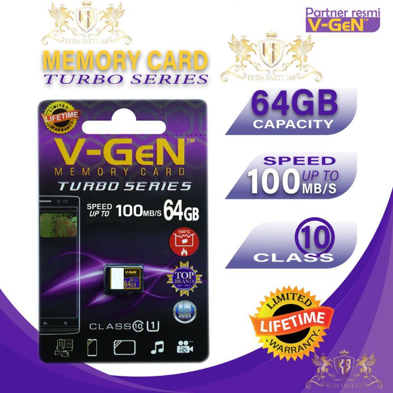 NEW PROMO MEMORY HP MICRO SD 32GB 64GB 128GB MICRO SD VGEN TURBO SERIES CLASS 10 ORY  100%