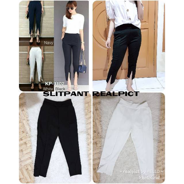 Slitpant bahan scuba import realpict