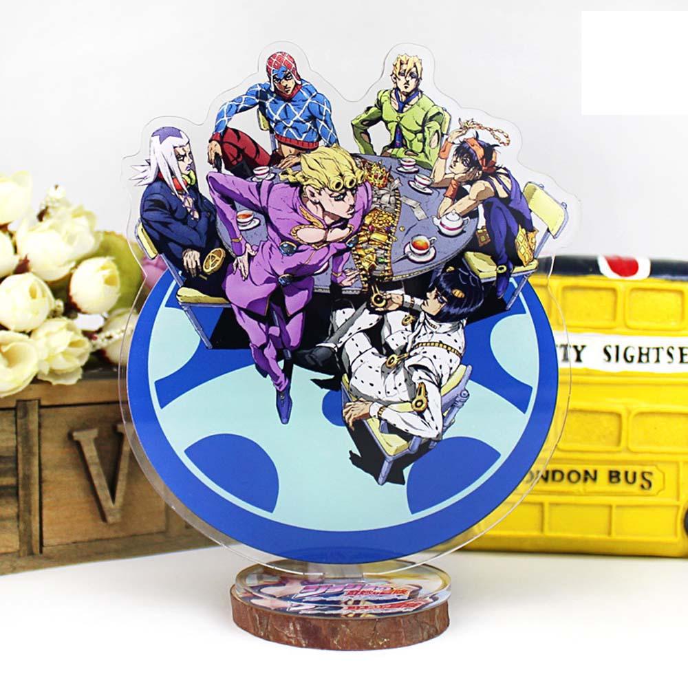 Lanfy JoJo Bizarre Adventure Kartun Anime Akrilik Dekorasi Mainan Koleksi Model Action Figure JoJo Figure Model Plat