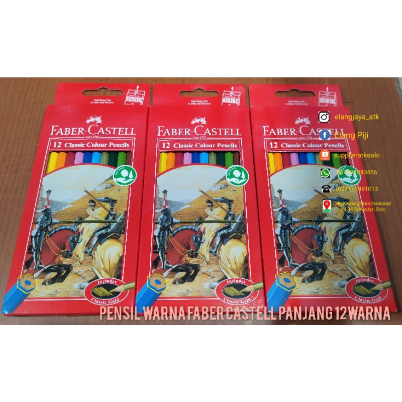 

PENSIL WARNA FABER CASTELL PANJANG 12WARNA