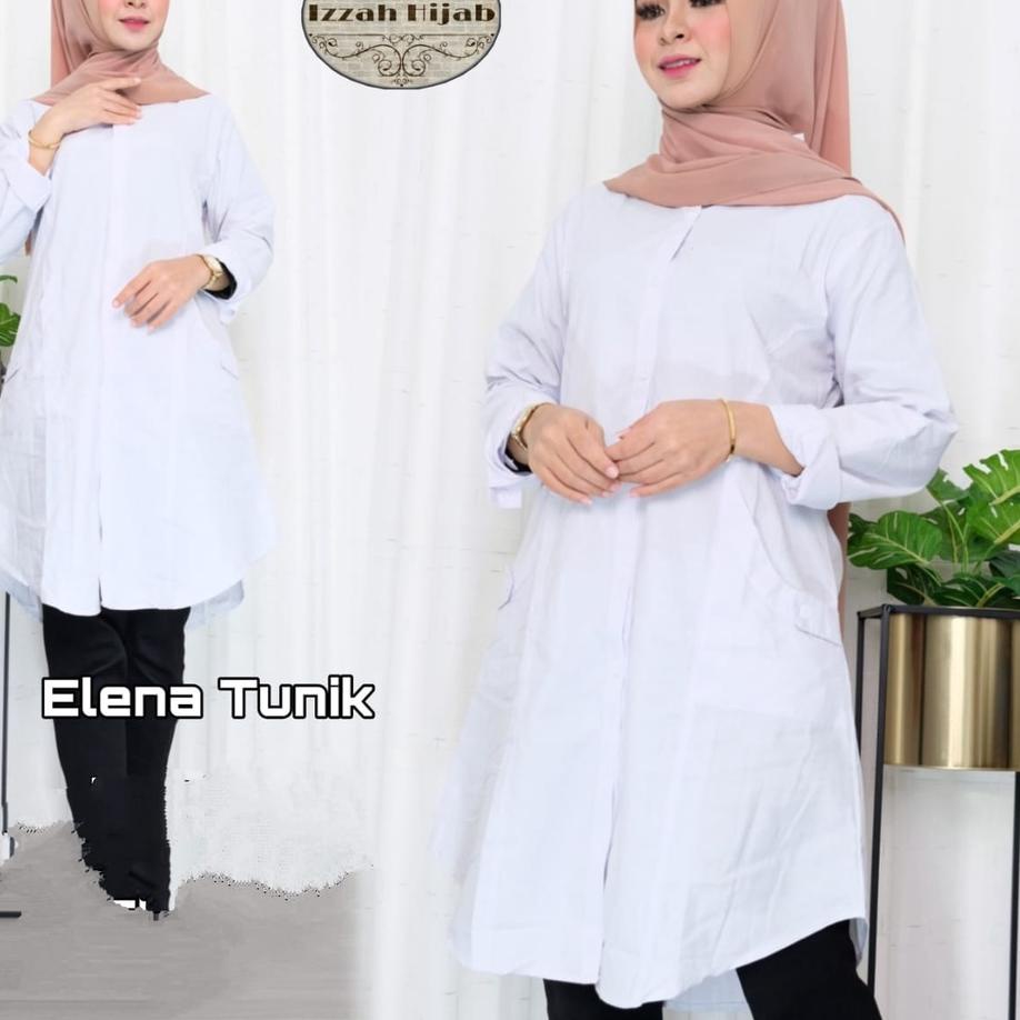 【TERLARIS】 KEMEJA PUTIH/KEMEJA KANTOR/TUNIK POLOS PUTIH/BAJU PPL/BAJU PNS/JuBii.id sale