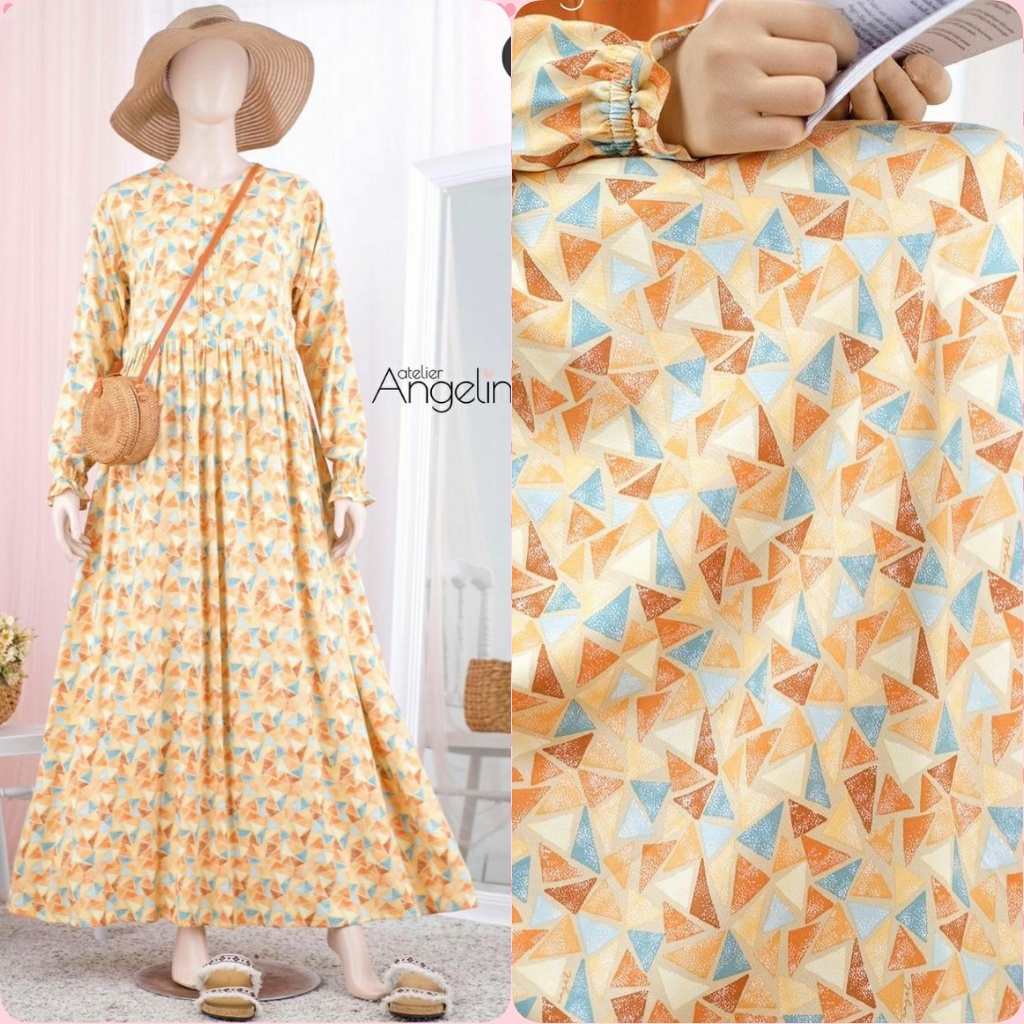 ATELIER ANGELINA SARAH DRESS LOUVRE YELLOW