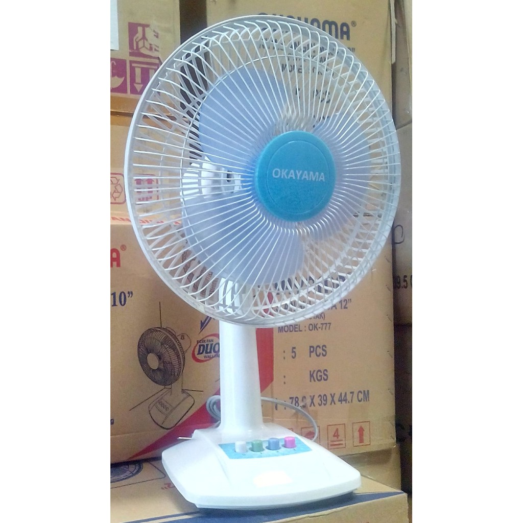 kipas angin okayama 10 inch kipas desk fan duo