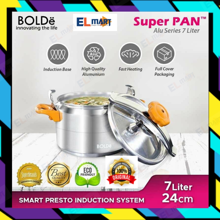 Panci presto Bolde Alu series 7L - alumunium 7 Liter 7Lt