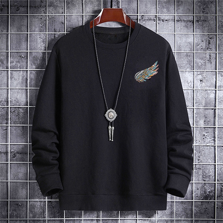 Sweater pria crewneck WINGS sweter cowok cewek murah terbaru