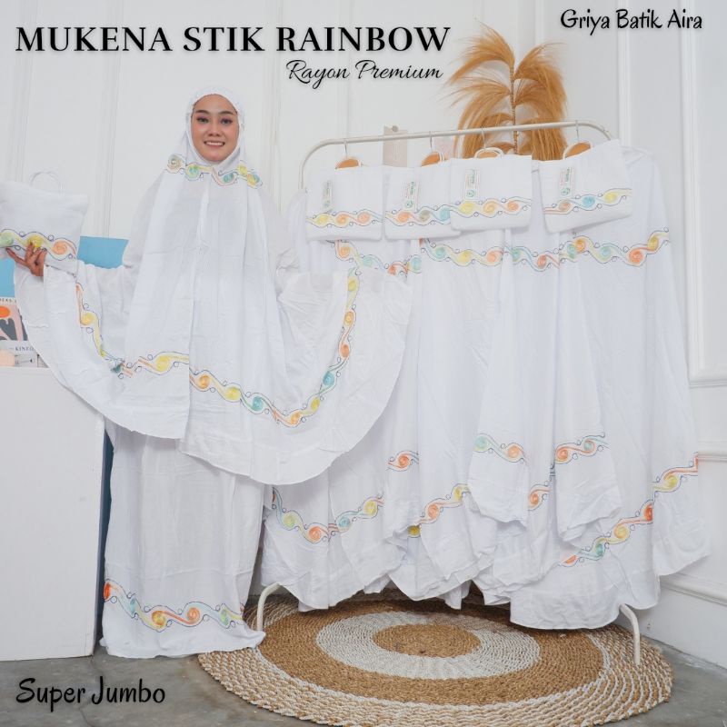 Mukena Putih Cornely Rayon Premiun Super Jumbo
