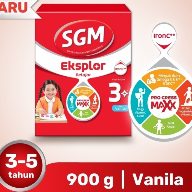 SGM Eksplor 3+ Madu/Coklat/Vanila/900GR/popokcibarusah