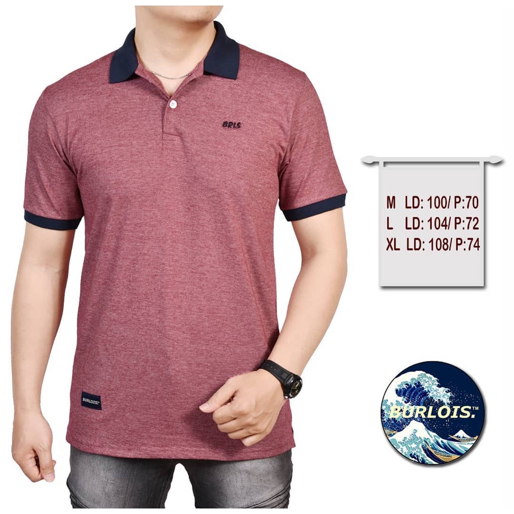 Burlois Store Kaos Kerah Pria Gerimis Polo Shirt Gerimis Premium Original