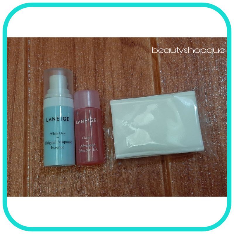 100% original laneige clear c advance effector trial kit dan white dew original ampoule essence 7ml