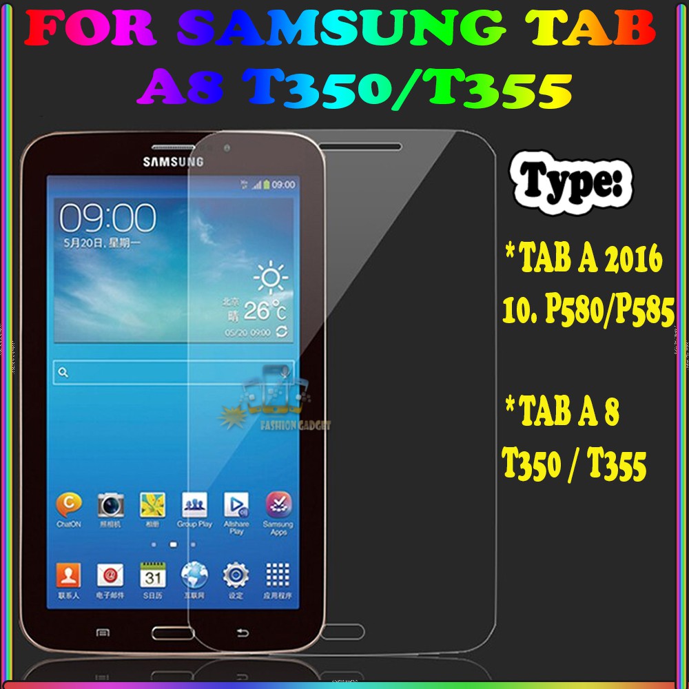 TEMPERED GLASS SAMSUNG TAB A 2016 10.1 SAMSUNG P850 SAMSUNG P585 SAMSUNG A8 SAMSUNG T350 SAMSUNG T355 ANTI GORES KACA TEMPER GLASS - CLEAR