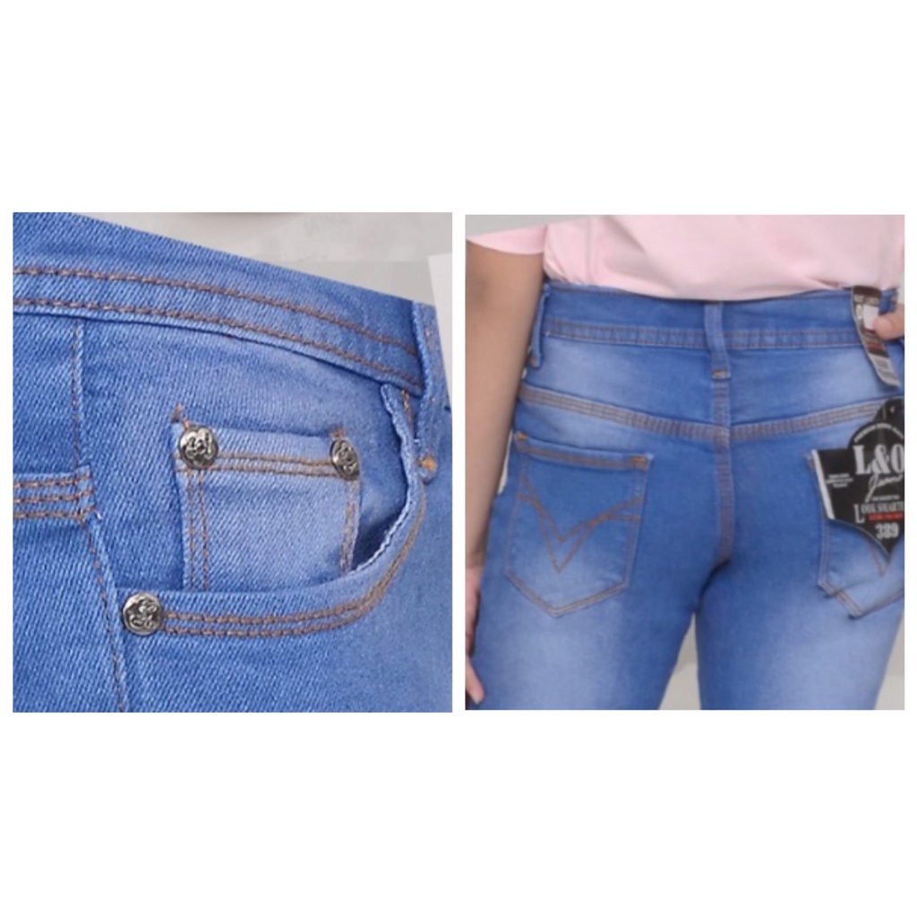 ( Size 24-26 ) MC girl Celana Jeans Panjang Premium Anak Tanggung / Celana Pensil Skinny Denim Anak Perempuan Lgo