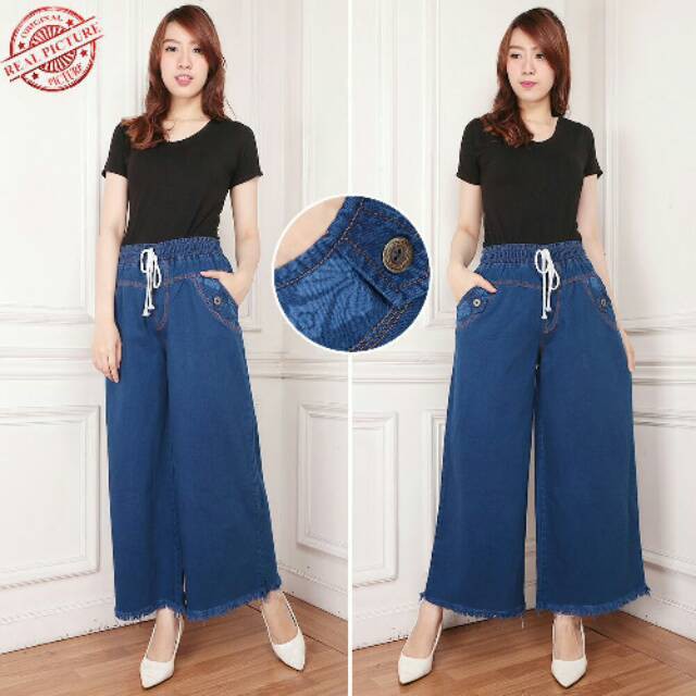 Celana Kulot tenny jeans long pant