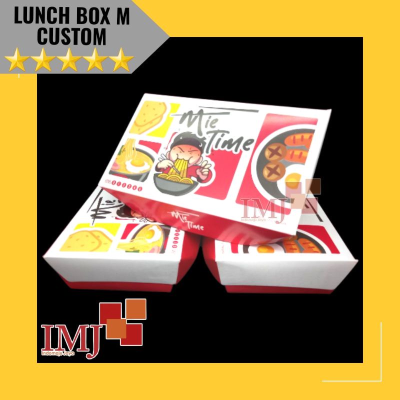 CETAK LUNCH BOX M CUSTOM DESAIN BOX AYAM GEPREK CUSTOM PAPER LUNCH BOX M CUSTOM DESAIN