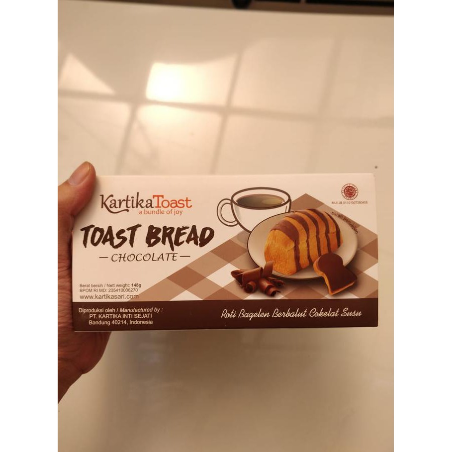 

Kartika Toast Bread Rasa Chocolate Roti Bagelan Berbalut Cokelat Susu