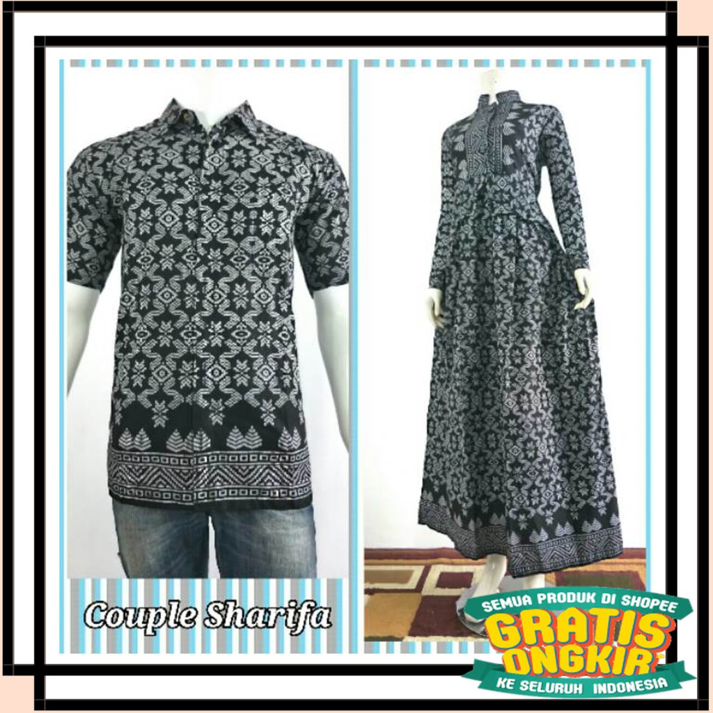SOLO KERIS FULL BROKAT RUFFLE BENANG RAJA TENUN / BIG SIZE couple gamis Sharifa ORI lingkar bawah