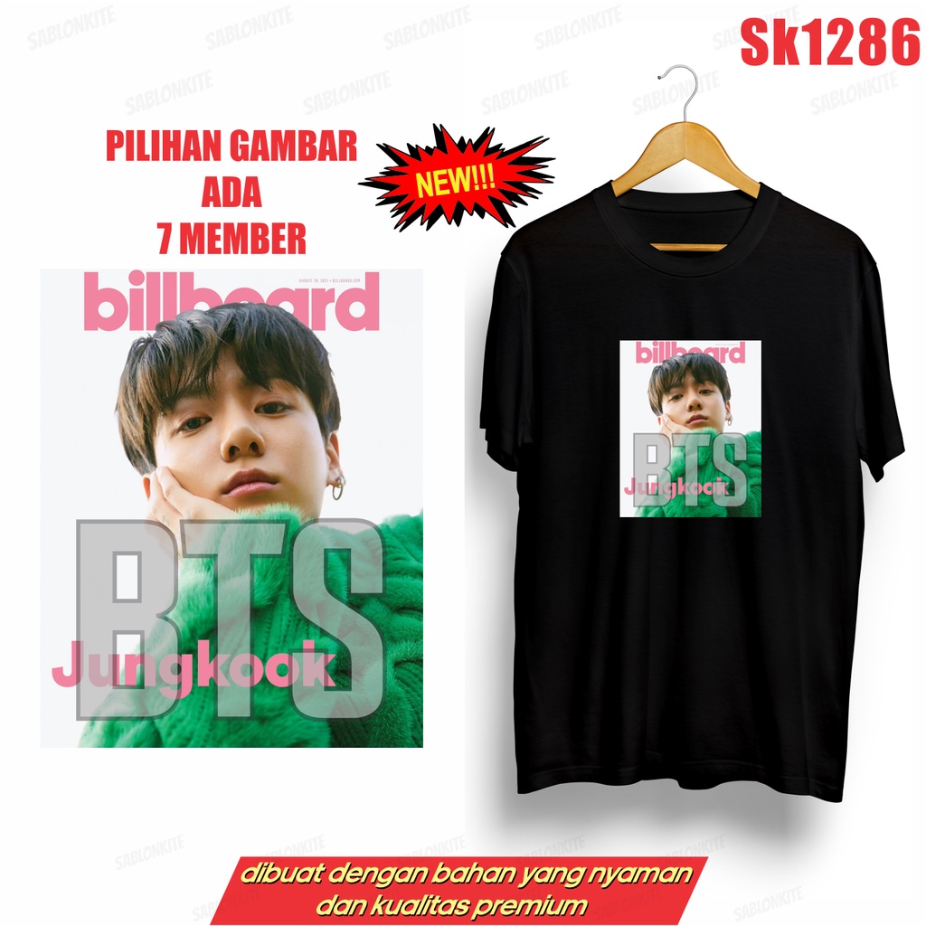 MURAH!!! KAOS KPOP BILLBOARD JUNGKOOK TAEHYUNG SK1286 JK V SG JIN JM JH  RM SK