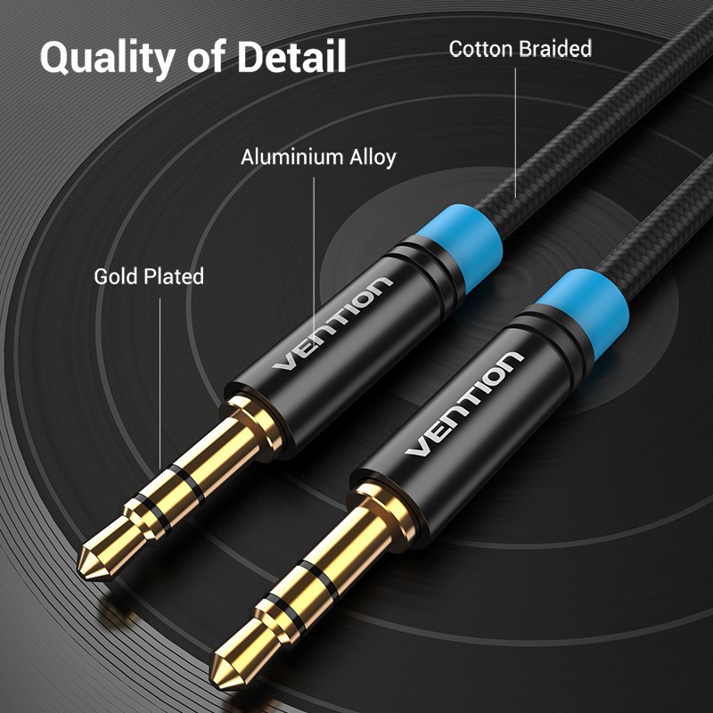 Vention P350AC - 2M kabel Audio Aux 3.5mm Kabel pengganti headphone