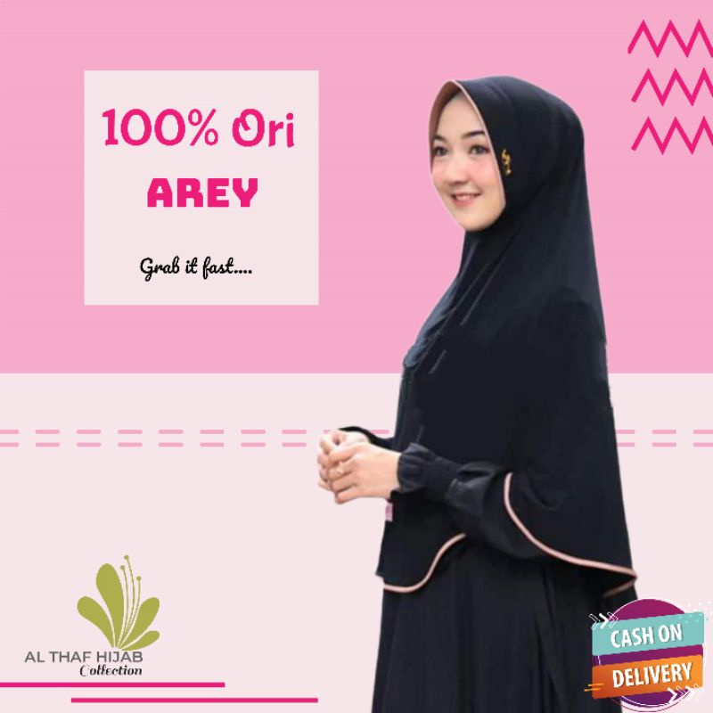 (Original AREY) SELLY HIJAB INSTAN KHIMAR SYARI JILBAB JUMBO INSTAN JERSEY
