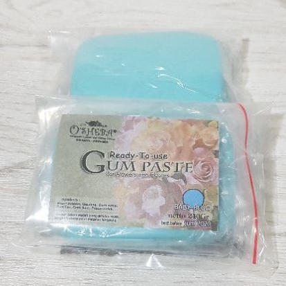 

osheba gumpaste bahan siap pakai 240gr warna baby blue /biru muda