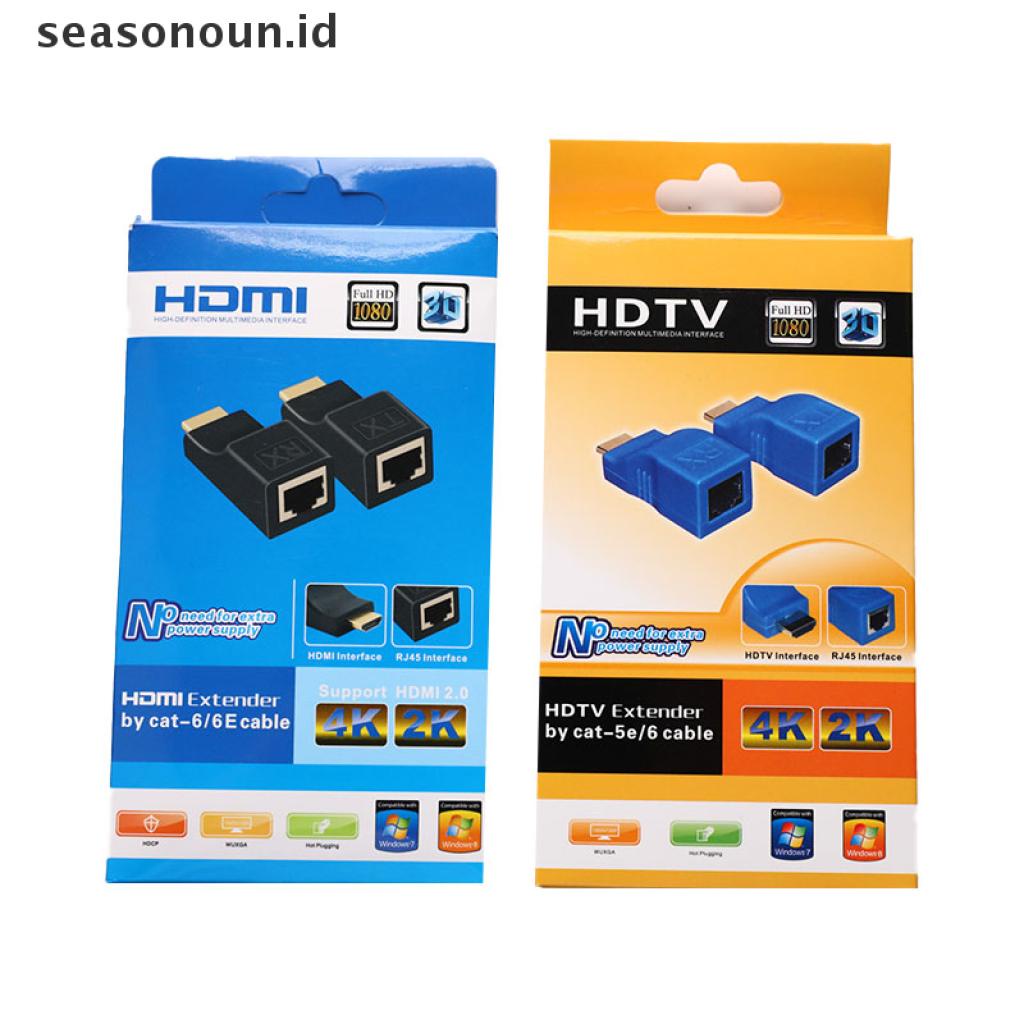 (seasonoun) Kabel Extension 1080P Hingga 30m Kompatibel Dengan RJ45