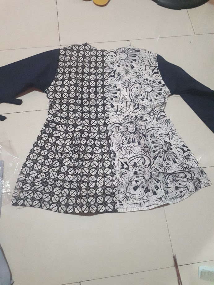 Tey-17 Batik Wanita Asj Sa Hrb026 Kenongo Kemeja Tosca Pendek