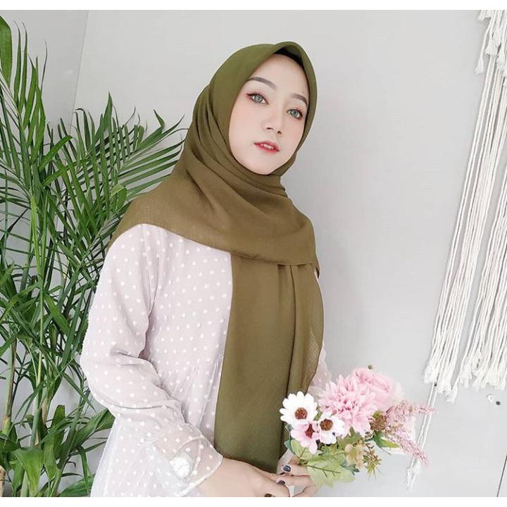 Hijab Bella Square Premium Murah Jahit Tepi | Jilbab Hijab Segiempat