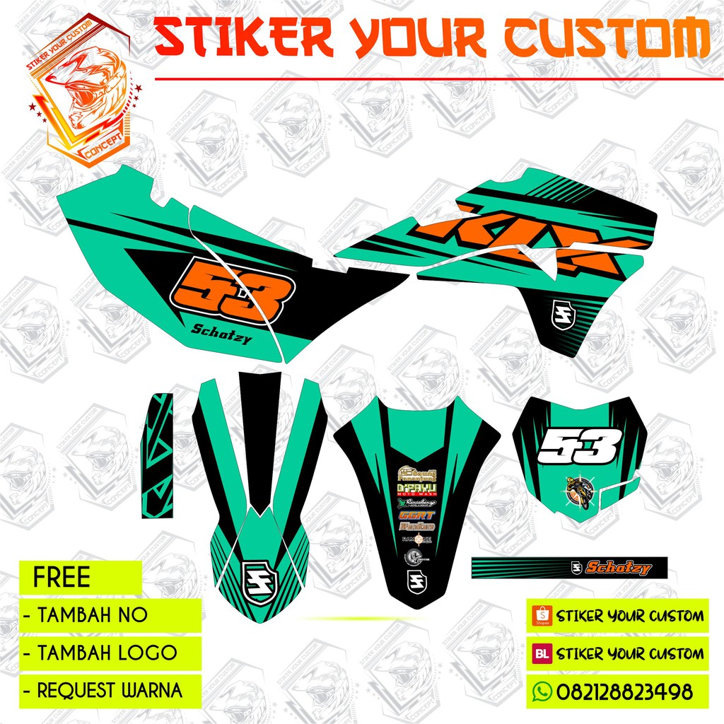 decal striping klx gordon supermoto