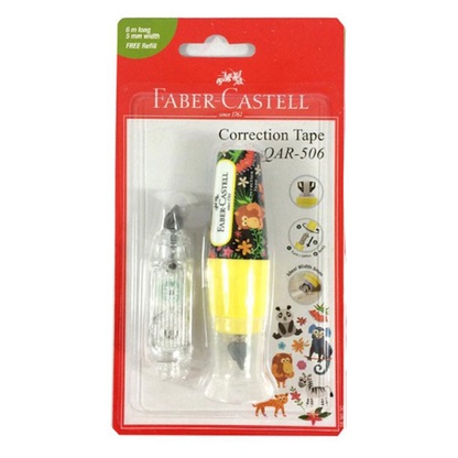

HJK Faber Castell Correction Tape QAR-506+Refill/ Tip-Ex Berkualitas Murah