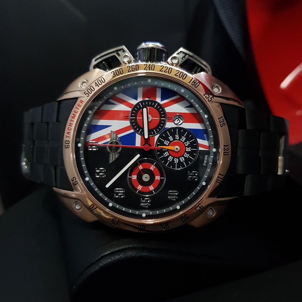 Jam Tangan Pria Mini Cooper Stainless Hitam Rose