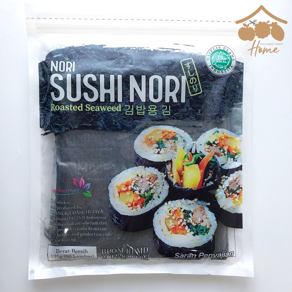 

Sushi Nori Gold 50 lbr 125 gr Javasuperfood java super food seaweed