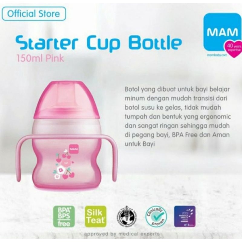Mam Starter Cup Sippy Bottle Spout Mam Training Handle Cup