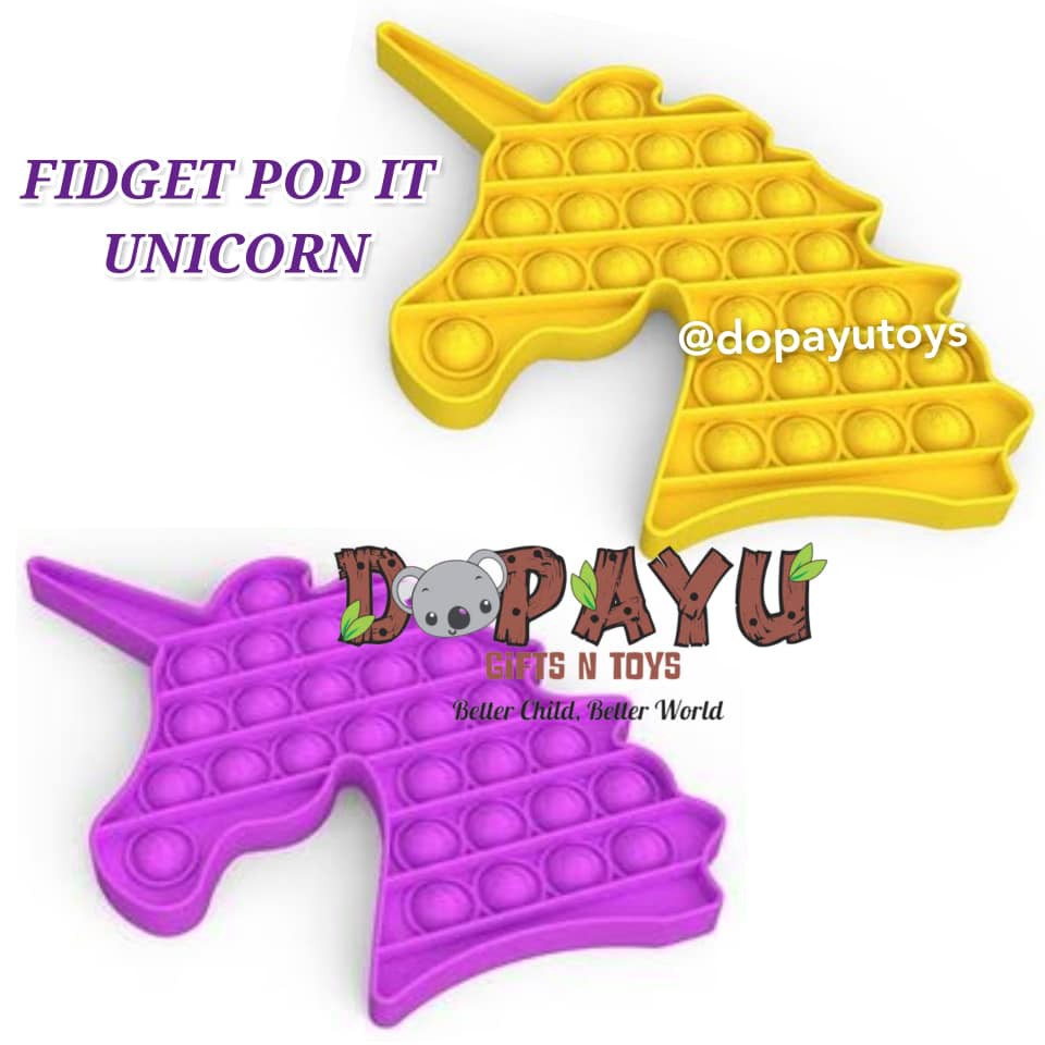 POP IT Pop Its Fidget Toy Push bubble stress relief UNICORN