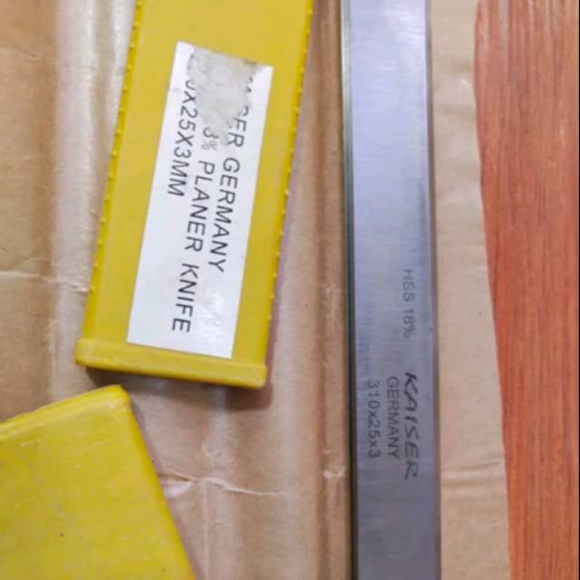 Pisau Serut HSS Planer Knife 410 x 25 x 3 mm KAISER Germany HSS 18 persen mata pisau sugu hss