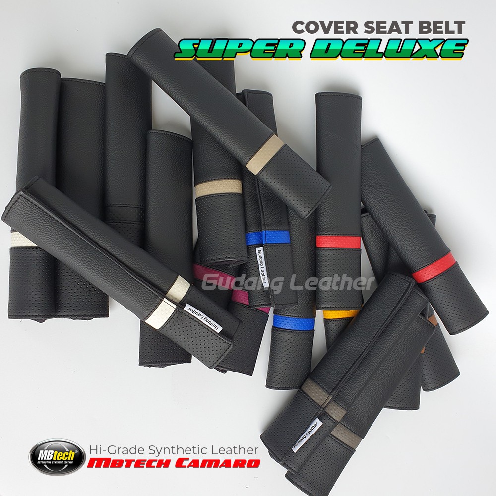 Set Bantal Mobil + Sarung Stir Bahan kulit MBTECH - SUPER DELUXE