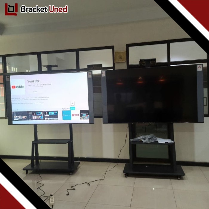 Bracket Standing TV Breket Stand Meja Ukuran 55 58 60 65 70 75 80 85 90 Inch Super Premium