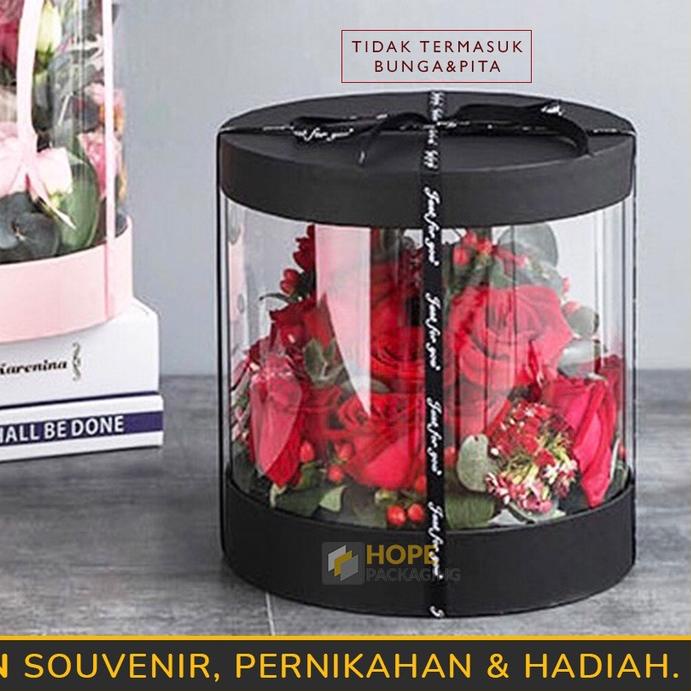 

☺ Bloom box mika transparant 15 x 20 cm buat bunga, souvenir wisuda, souvenir grand opening ✥