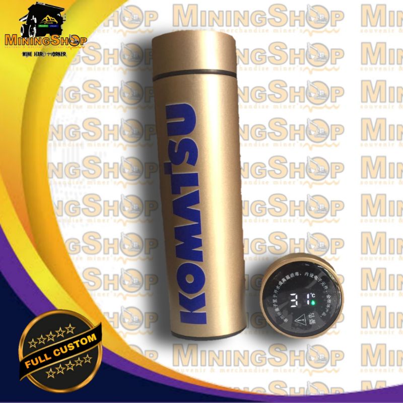 termos / thumbler stainless custom LED display LOGO KOMATSU