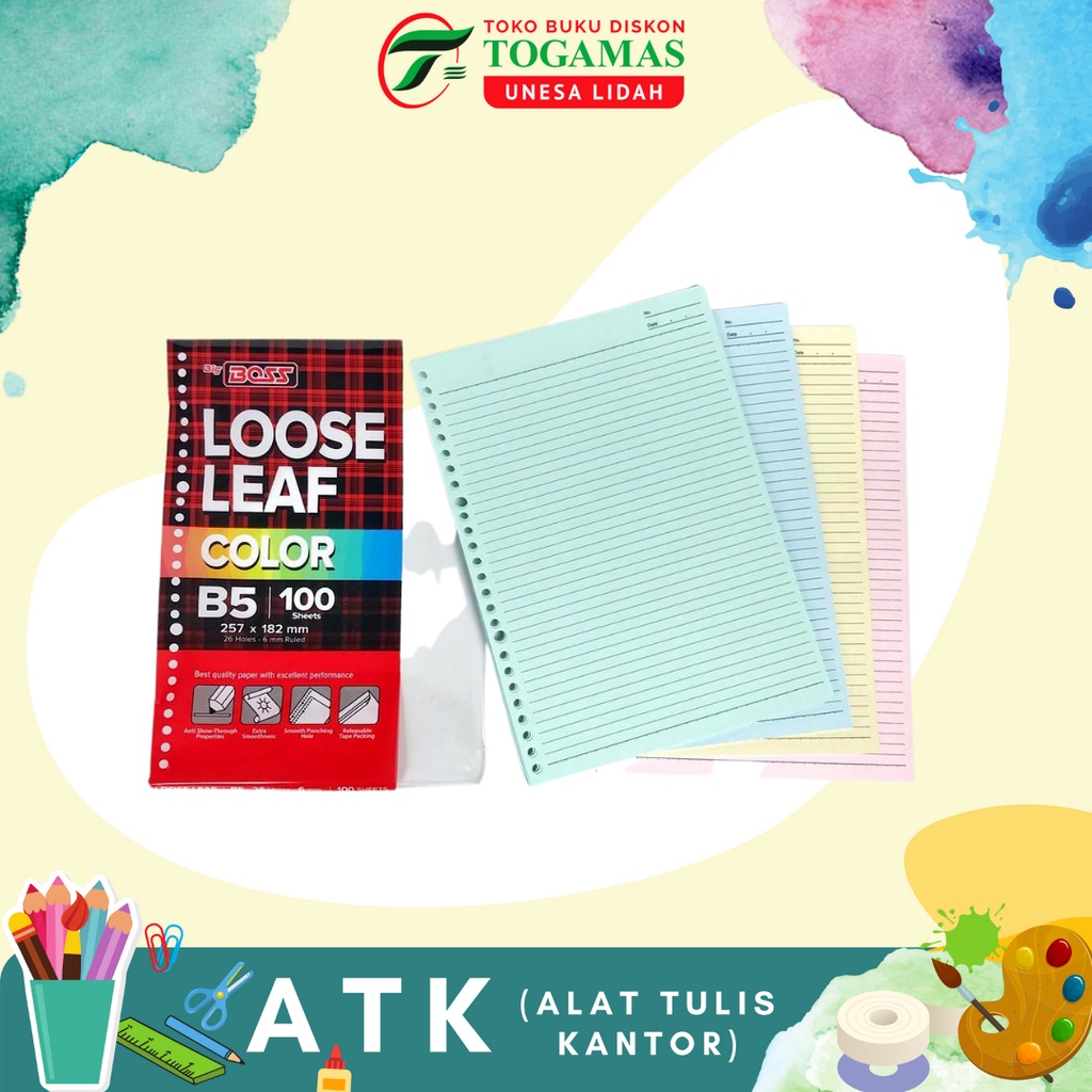 

LOOSE LEAF BBO LL 100 B5 WARNA BIG BOSS / READY STOCK