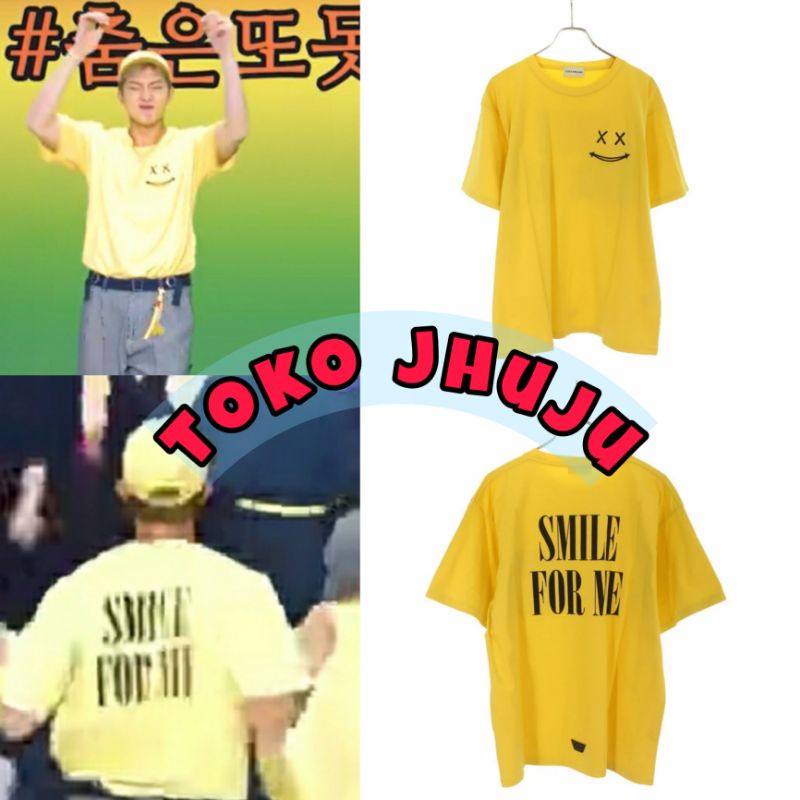 Baju T Shirt BTS RM Namjoon  Smile For Me sablon belakang