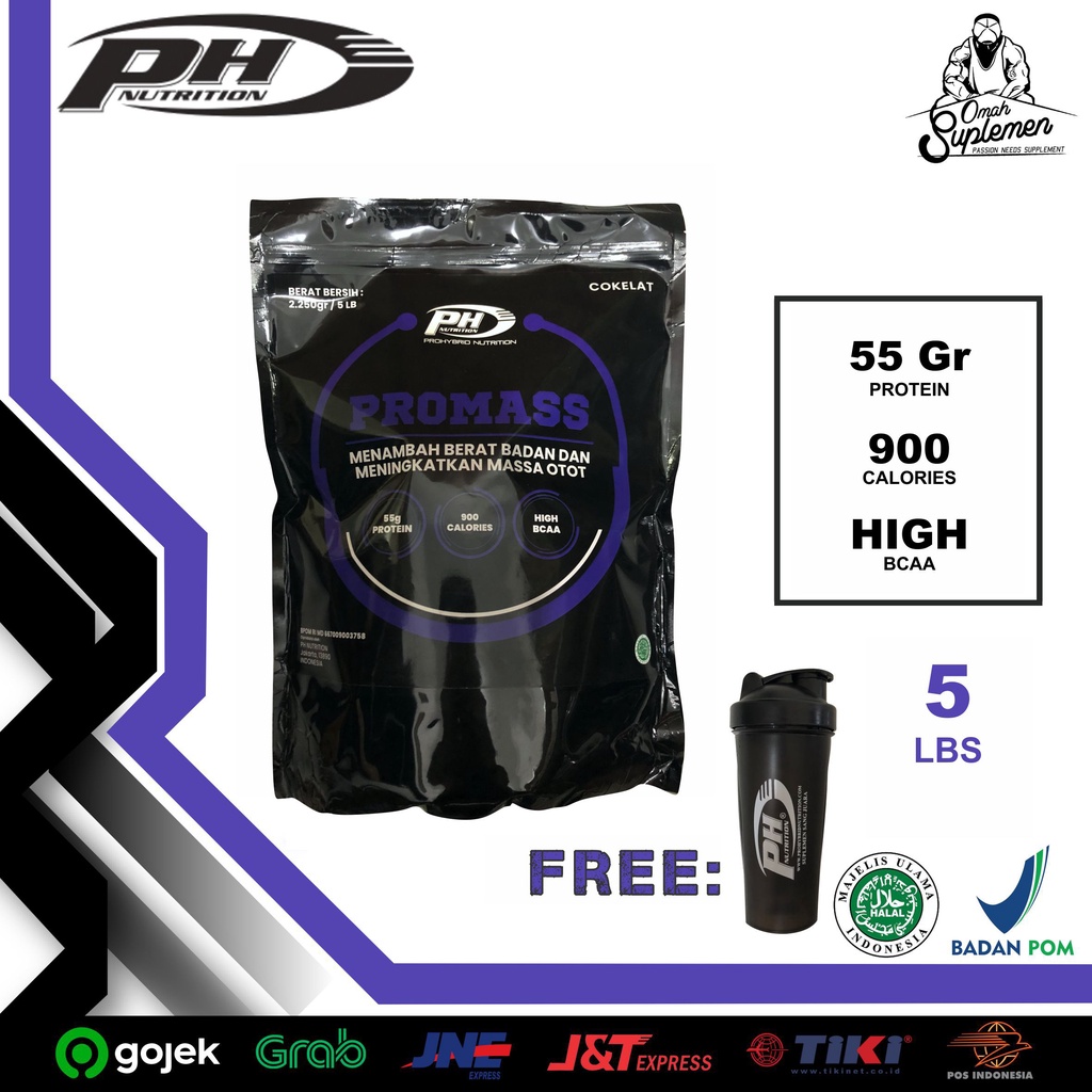 Prohybrid Promass 5 lbs ph gainer 5lbs new BPOM