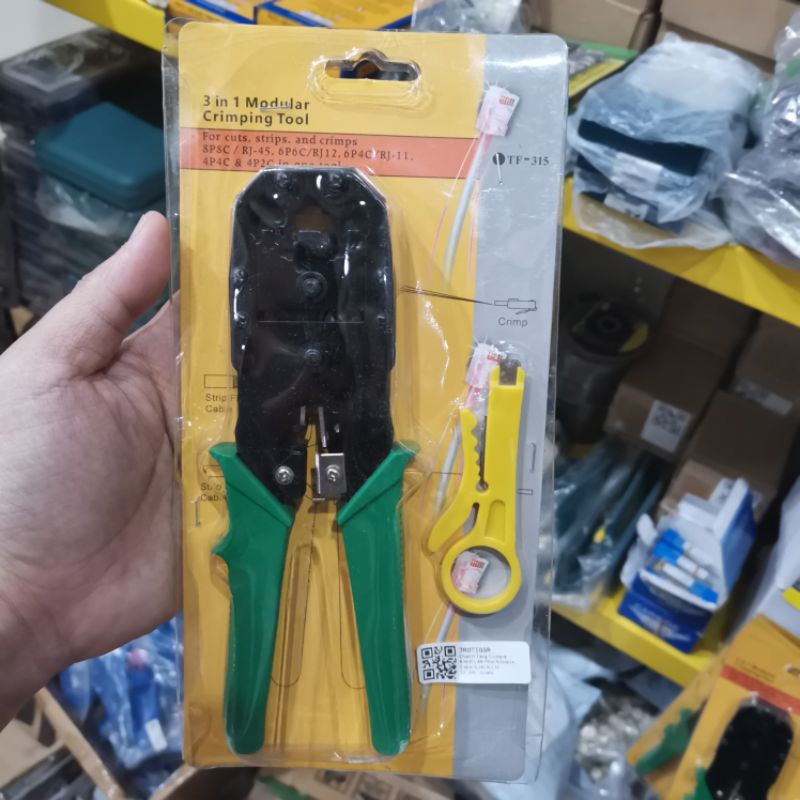 TANG CRIMPING TOOL RJ45 RJ11 TANG KUPAS KABEL