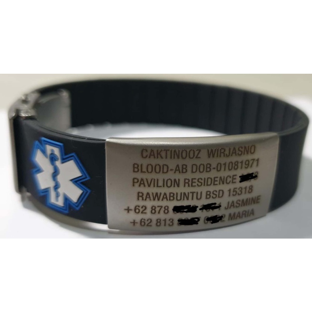 Elite Road Id / Sport Id / Gelang Kecemasan/ Gelang Identitas + LOGO