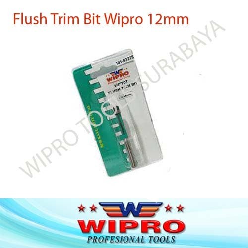 Wipro 12mm Flush Trim Bit Mata Profil Router TCT Straight Bit