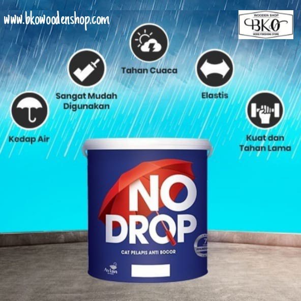 Cat Tembok No Drop Waterproof (1 Kg) / Pelapis Anti Bocor No Drop 1 Kg