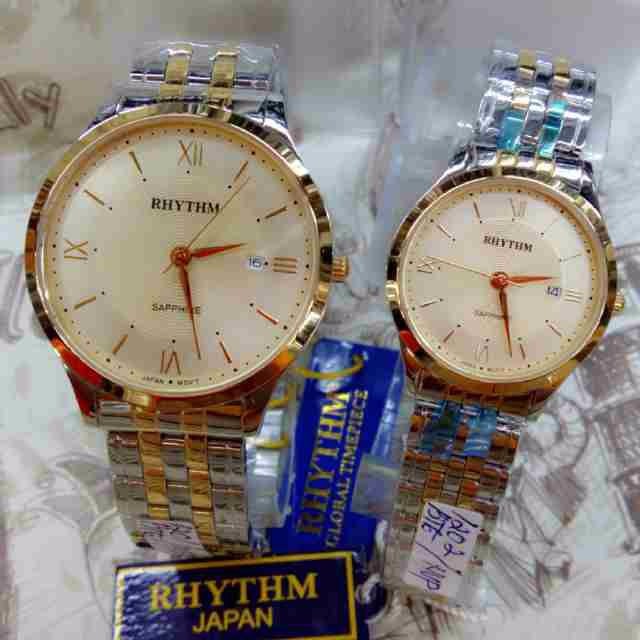 JAM TANGAN COUPLE RHYTHM 1201 - 1202 STAINLESS STEEL ORIGINAL