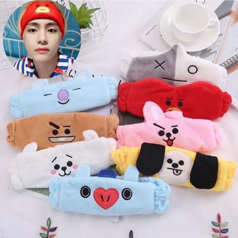 Bando Motif Karakter BT21 Bandana K-POP BT21 Cute Import Army Bangtan Boys