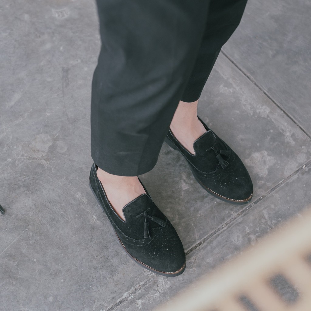 Sepatu Loafers Pria Casual Suede Clasik Formal Kerja Kuliah Pria Cowok Loafer Original - Pierre